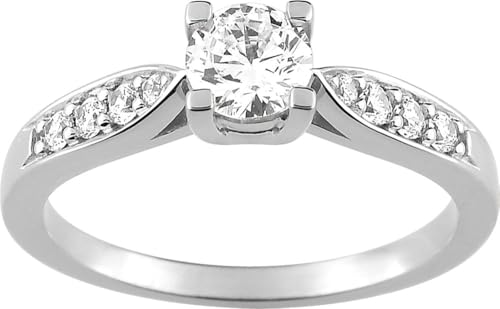 Bijouxenvogue Ring aus rhodiniertem Silber mit Zirkonium Größe 57 von Bijouxenvogue