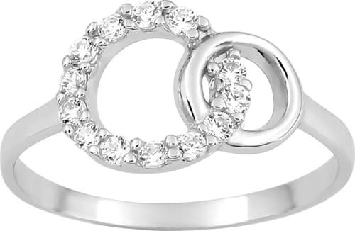 Bijouxenvogue Ring aus rhodiniertem Silber mit Zirkonium Größe 61 von Bijouxenvogue