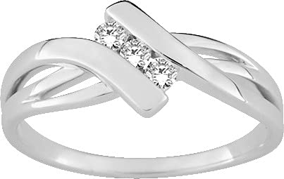 Bijouxenvogue Ring aus rhodiniertem Silber mit Zirkonium Größe 61 von Bijouxenvogue