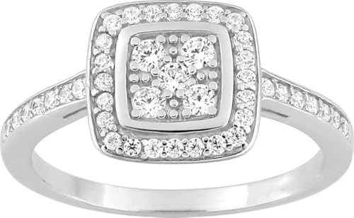 Bijouxenvogue Silberring rhodiniert mit Zirkonium Größe 51 von Bijouxenvogue