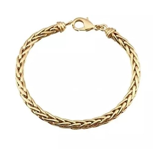 Armband, Gliederkette, 19 cm, 18 Karat vergoldet, 750/1000, Damenschmuck von Bijouxia