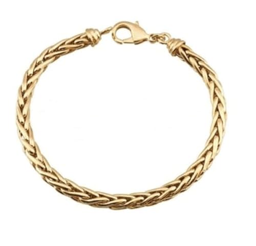 Armband, Gliederkette, Palme, lang, 21 cm, 18 Karat vergoldet, Unisex von Bijouxia