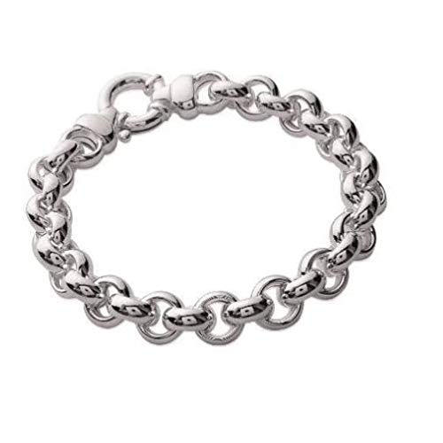 Armband Jaseron, rhodiniert, massives Silber 925/1000, gestempelt von Bijouxia