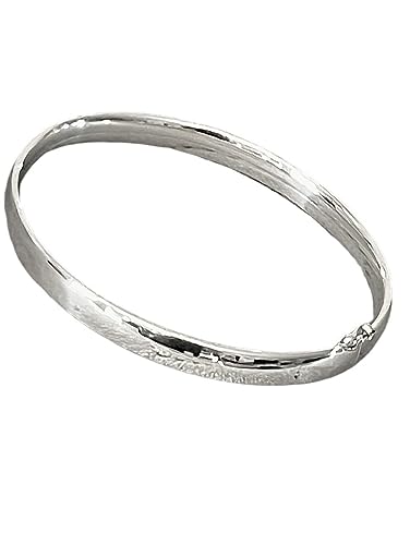 Bijouxia Armreif, oval, offen, aus massivem Silber 925/1000, Sterling-Silber von Bijouxia
