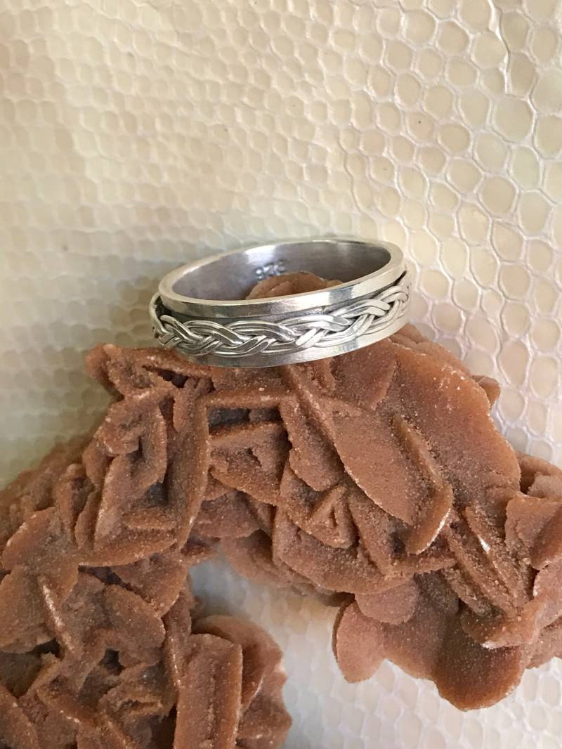 Strukturierter Chevron Sterling Silber Band - Hand Geschmiedet Herren Ehering Strukturierter Chevron Sterling Silber Band - Hand Geschmiedet Herren Ehering von Bijouxtuarege