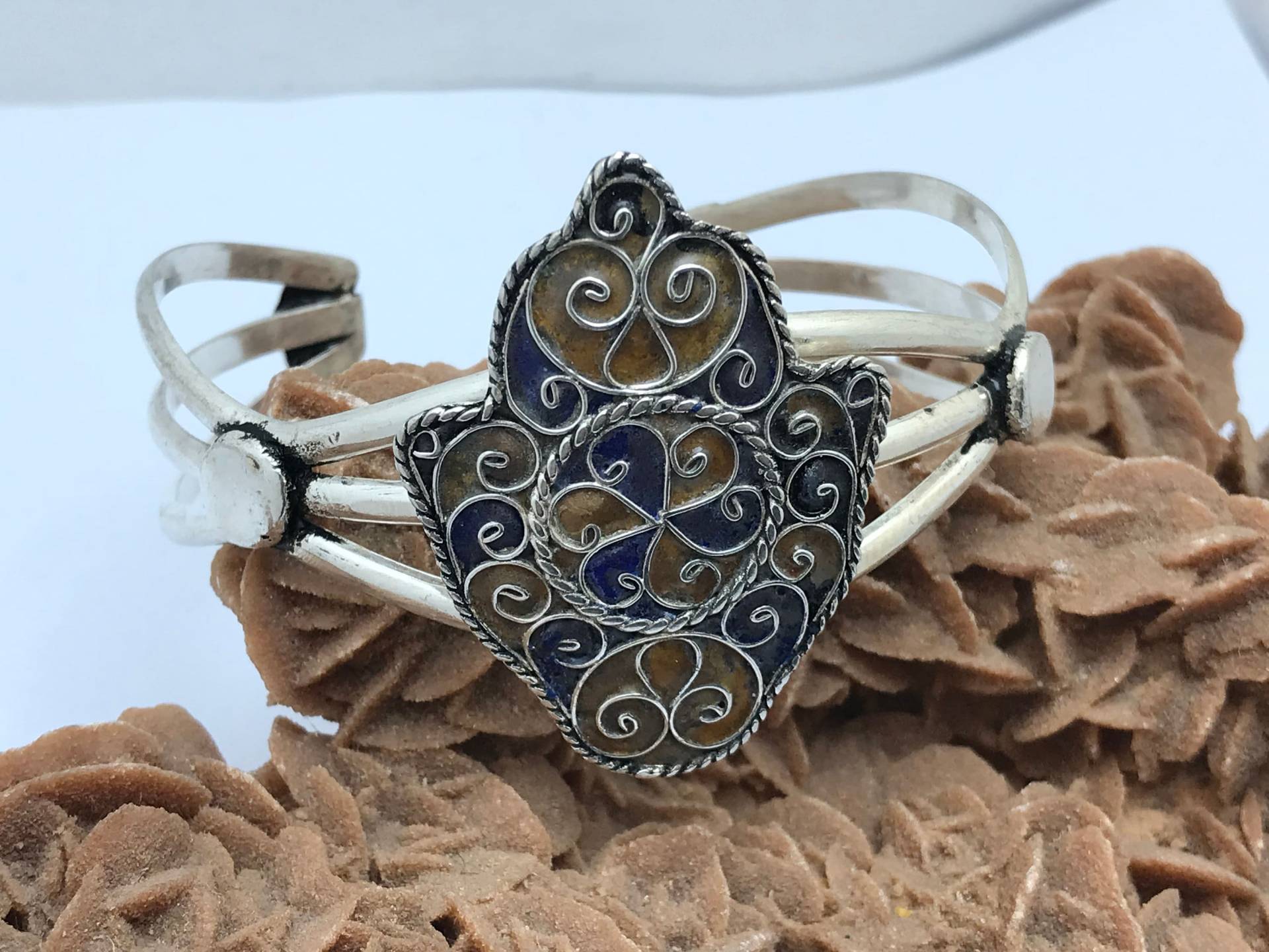 Tuareg Silber Armreif Berber Emaille Filigree von Bijouxtuarege