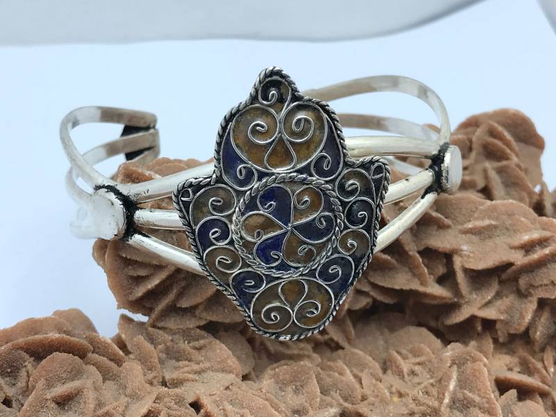 Tuareg Silber Armreif Berber Emaille Filigree von Bijouxtuarege