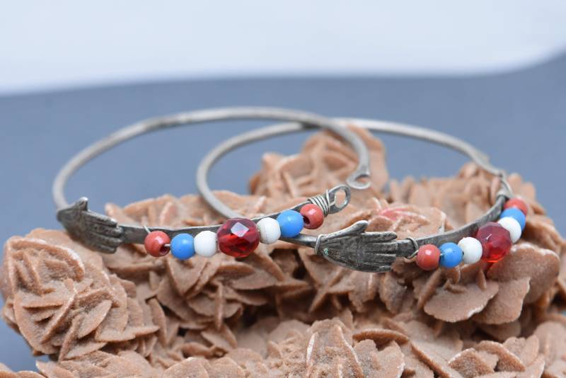 Vintage Berber Silber Ohrringe Tiznit Stil, Sterling Mondstein von Bijouxtuarege