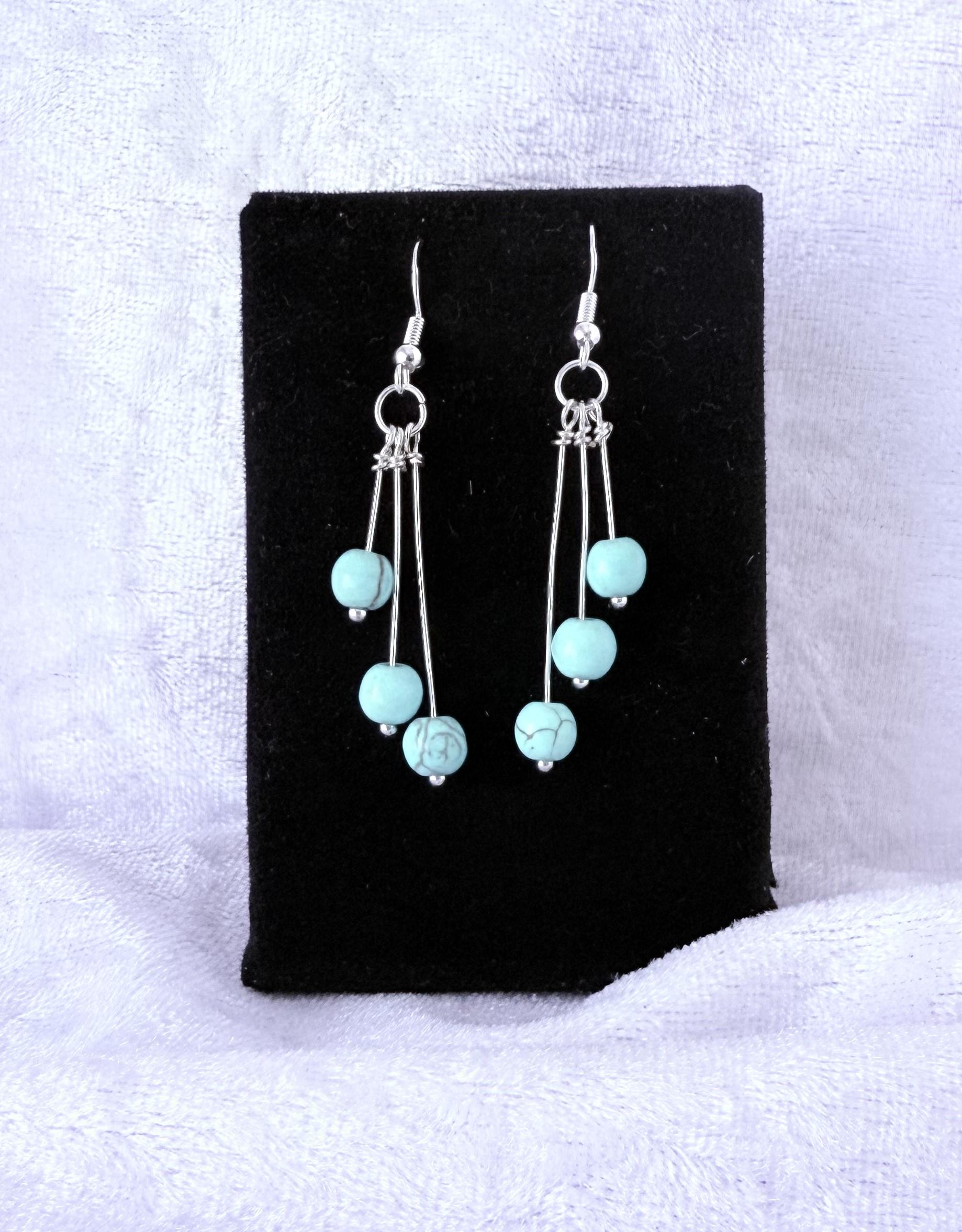 Türkis Ohrringe, 925 Silber Oder 14K Vergoldet, Halbedelstein Schmuck, Dezember Geburtsstein von Bijouxzenitudech