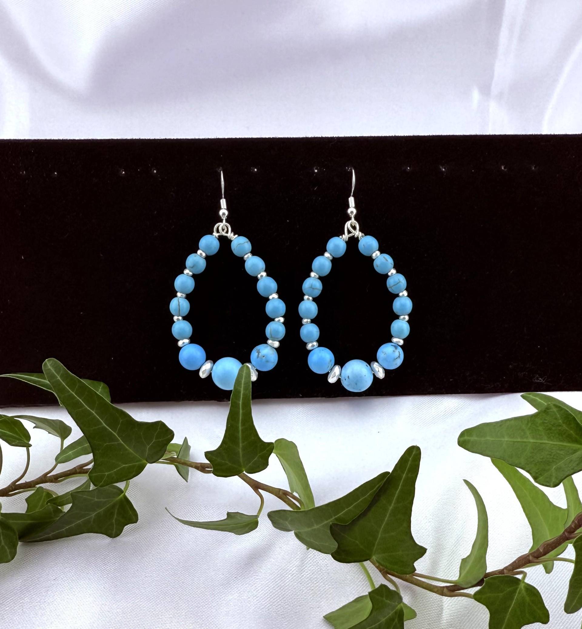 Türkis Ohrringe, 925 Silber Oder 14K Vergoldet, Halbedelstein Schmuck, Dezember Geburtsstein von Bijouxzenitudech