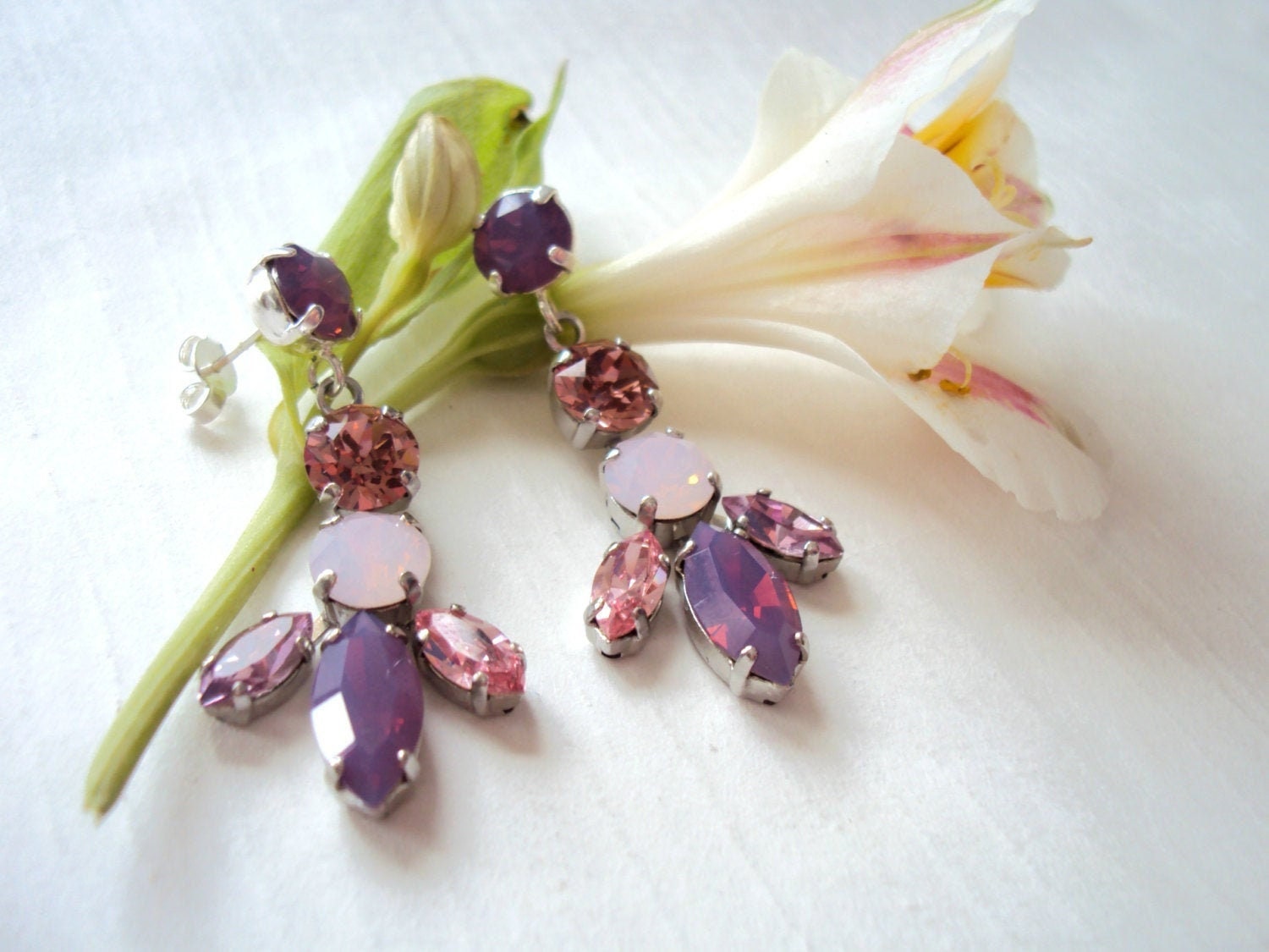 Swarovski Kristallohrringe, Lange Baumeln Schmuck von BijuBrill