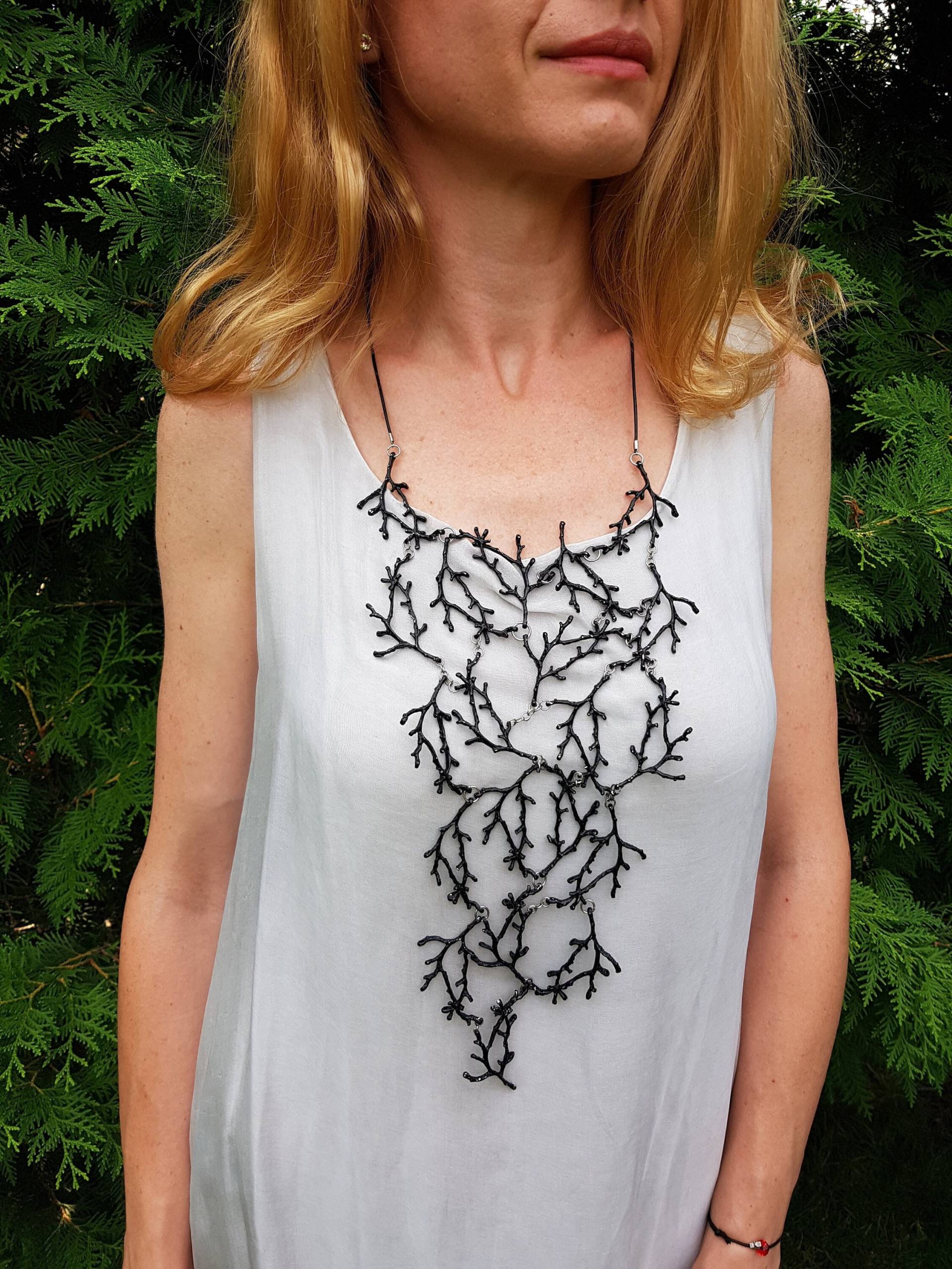 statement Halskette, Schwarze Zweig Unisex Schmuck von BijuBrill