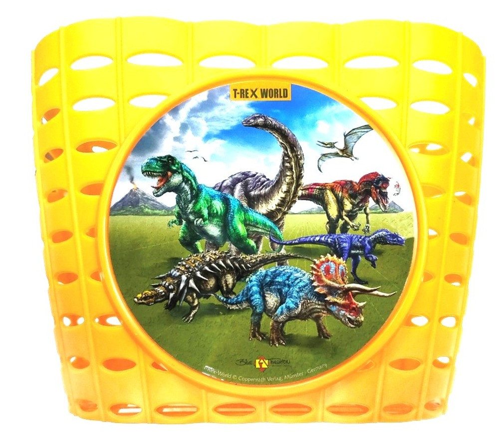 Bike Fashion Fahrradkorb Kinder Fahrradkorb Lenkerkorb "Dino T-Rex World", gelb/orange Bike Fashion Fahrradkorb Kinder Fahrradkorb Lenkerkorb "Dino T-Rex World", gelb/orange von Bike Fashion