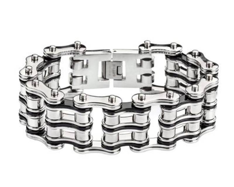Heavy-Metal Harley Chain Armband 1" Breit 8, 5" Lang Motorrad Chopper Hog Twin Honda Suzuki von BikeChainJewelryCo