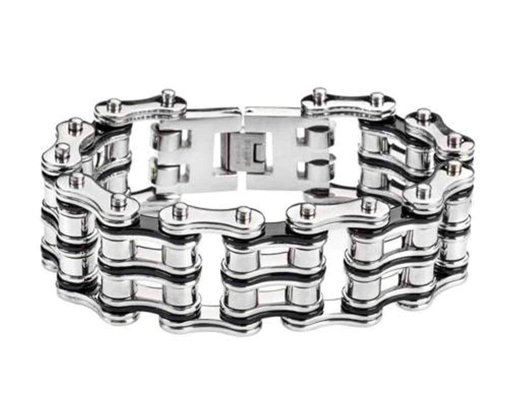 Heavy-Metal Harley Chain Armband 1" Breit Motorrad Club Chopper Hog Zweibettzimmer Sturgis Daytona Dual Biker-Schmuck Heavy-Metal Harley Chain Armband 1" Breit Motorrad Club Chopper Hog Zweibettzimmer Sturgis Daytona Dual Biker-Schmuck von BikeChainJewelryCo