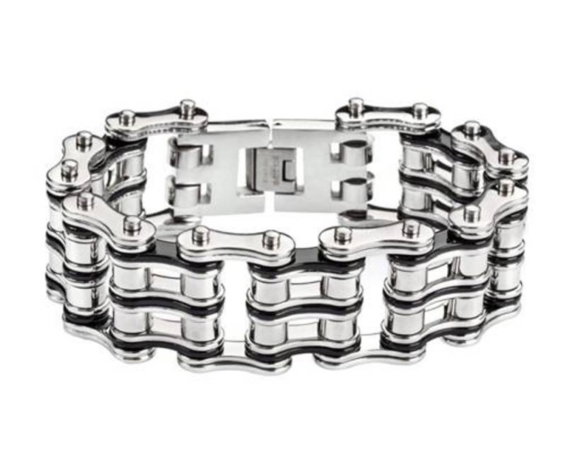 Heavy-Metal Harley Chain Armband 1" Breit Motorrad Club Chopper Hog Zweibettzimmer Sturgis Daytona Dual Biker-Schmuck Heavy-Metal Harley Chain Armband 1" Breit Motorrad Club Chopper Hog Zweibettzimmer Sturgis Daytona Dual Biker-Schmuck von BikeChainJewelryCo