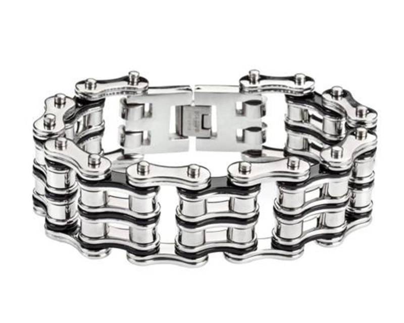 Heavy-Metal Mens Motorrad Kette Edelstahl Biker Armband 1 Zoll Breit Hog Chopper 33 Heavy-Metal Mens Motorrad Kette Edelstahl Biker Armband 1 Zoll Breit Hog Chopper 33 von BikeChainJewelryCo