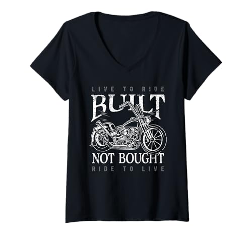 Damen Klassisches Motorrad-Chopper-Design T-Shirt mit V-Ausschnitt Damen Klassisches Motorrad-Chopper-Design T-Shirt mit V-Ausschnitt von Biker Designs for the Motorcycle Rider Enthusiast