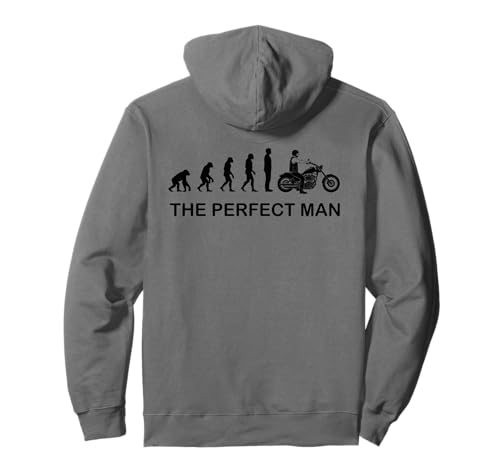 Biker Evolution Perfect Man Motorradfahrer Pullover Hoodie von Biker Evolution Funny Perfect Man Motorrad