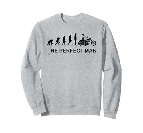 Biker Evolution Perfect Man Motorradfahrer Sweatshirt von Biker Evolution Funny Perfect Man Motorrad