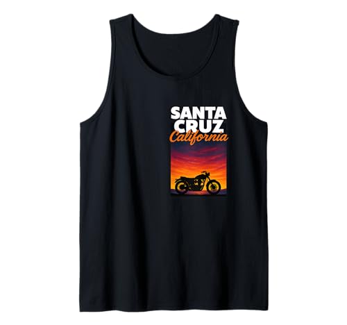 Herren Santa Cruz Motorrad Kalifornien Sonnenuntergang California Tank Top Herren Santa Cruz Motorrad Kalifornien Sonnenuntergang California Tank Top von Biker Geschenk Santa Cruz Sommer Strand Roadtrip