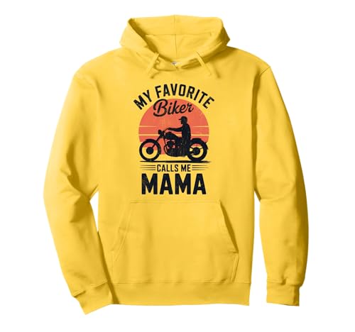 My Favorite Biker Calls Me Mama Lustiges Motorrad Pullover Hoodie von Biker Mama Design Apparel