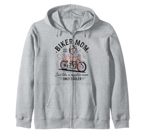 Biker-Mama wie eine Normale Mutter, Aber cooleres Lustiges Motorrad Kapuzenjacke von Biker Mom Design Apparel
