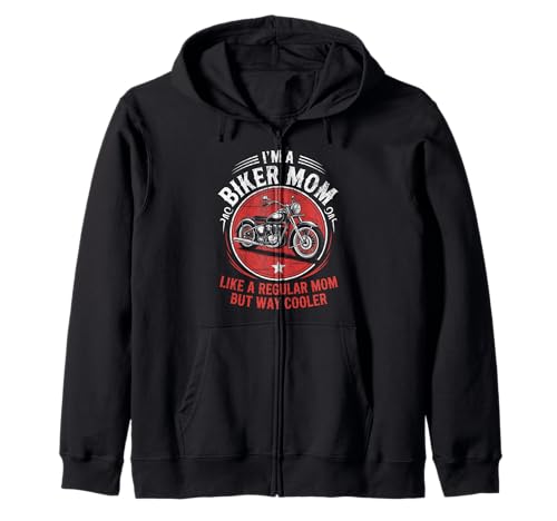Biker-Mama wie eine Normale Mutter, Aber cooleres Lustiges Motorrad Kapuzenjacke von Biker Mom Design Apparel