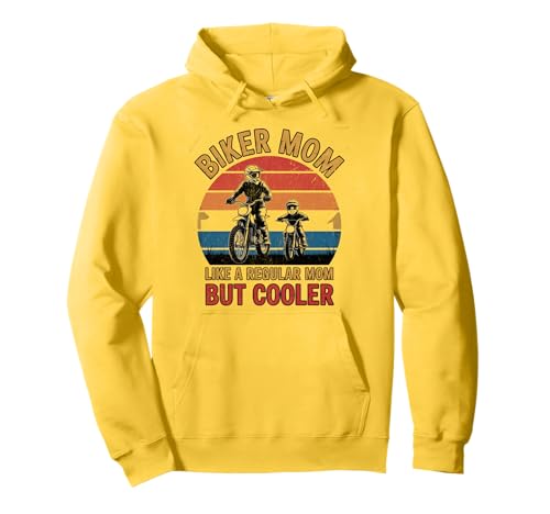 Biker-Mama wie eine Normale Mutter, Aber cooleres Lustiges Motorrad Pullover Hoodie von Biker Mom Design Apparel