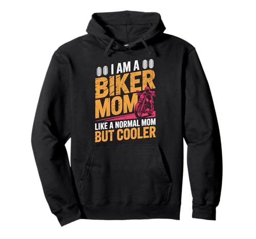 Biker-Mama wie eine Normale Mutter, Aber cooleres Lustiges Motorrad Pullover Hoodie von Biker Mom Design Apparel