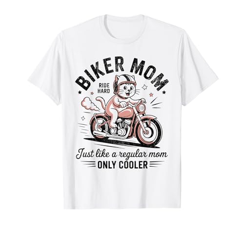 Biker-Mama wie eine Normale Mutter, Aber cooleres Lustiges Motorrad T-Shirt von Biker Mom Design Apparel