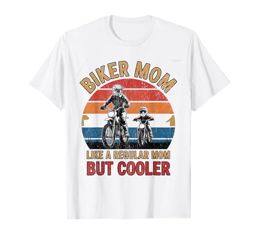 Biker-Mama wie eine Normale Mutter, Aber cooleres Lustiges Motorrad T-Shirt von Biker Mom Design Apparel