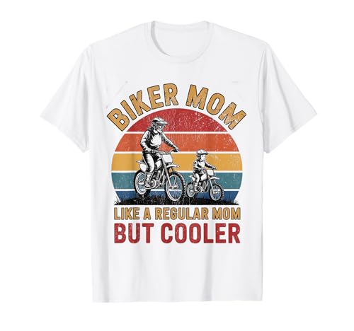 Biker-Mama wie eine Normale Mutter, Aber cooleres Lustiges Motorrad T-Shirt von Biker Mom Design Apparel