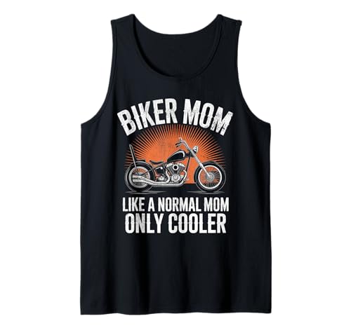 Biker-Mama wie eine Normale Mutter, Aber cooleres Lustiges Motorrad Tank Top von Biker Mom Design Apparel