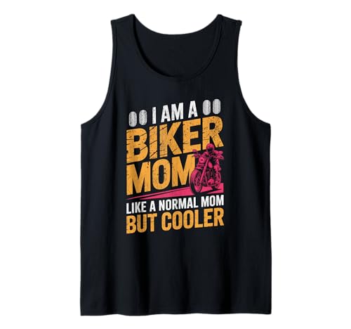 Biker-Mama wie eine Normale Mutter, Aber cooleres Lustiges Motorrad Tank Top von Biker Mom Design Apparel