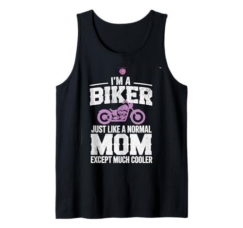 Biker-Mama wie eine Normale Mutter, Aber cooleres Lustiges Motorrad Tank Top von Biker Mom Design Apparel