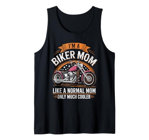 Biker-Mama wie eine Normale Mutter, Aber cooleres Lustiges Motorrad Tank Top von Biker Mom Design Apparel
