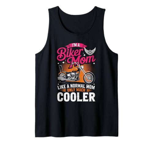Biker-Mama wie eine Normale Mutter, Aber cooleres Lustiges Motorrad Tank Top von Biker Mom Design Apparel
