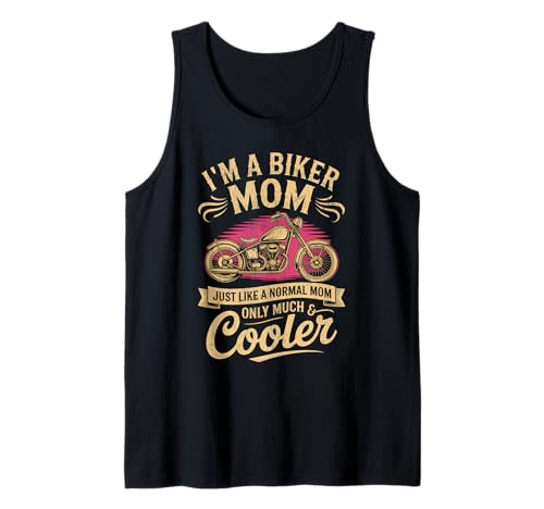 Biker-Mama wie eine Normale Mutter, Aber cooleres Lustiges Motorrad Tank Top von Biker Mom Design Apparel