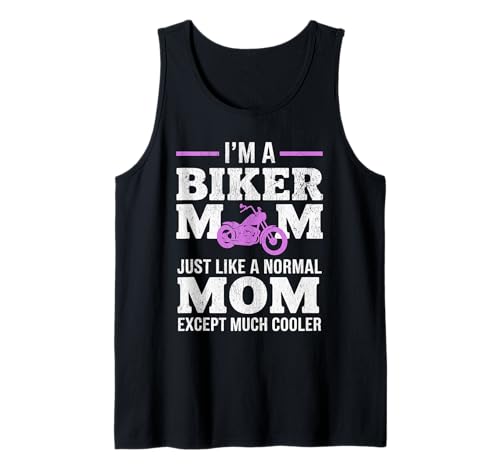 Biker-Mama wie eine Normale Mutter, Aber cooleres Lustiges Motorrad Tank Top von Biker Mom Design Apparel