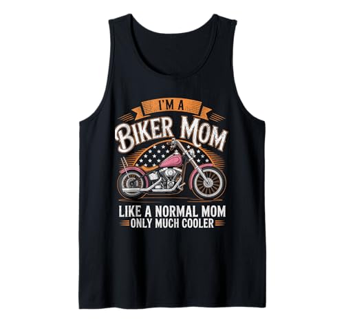 Biker-Mama wie eine Normale Mutter, Aber cooleres Lustiges Motorrad Tank Top von Biker Mom Design Apparel