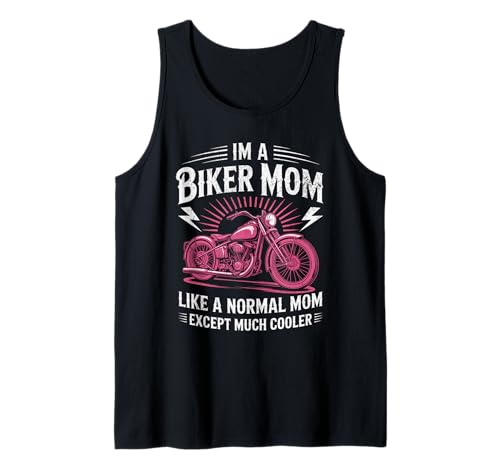 Biker-Mama wie eine Normale Mutter, Aber cooleres Lustiges Motorrad Tank Top von Biker Mom Design Apparel