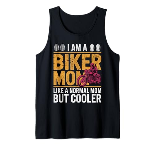 Biker-Mama wie eine Normale Mutter, Aber cooleres Lustiges Motorrad Tank Top von Biker Mom Design Apparel