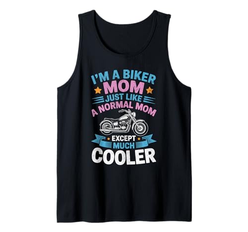 Biker-Mama wie eine Normale Mutter, Aber cooleres Lustiges Motorrad Tank Top von Biker Mom Design Apparel