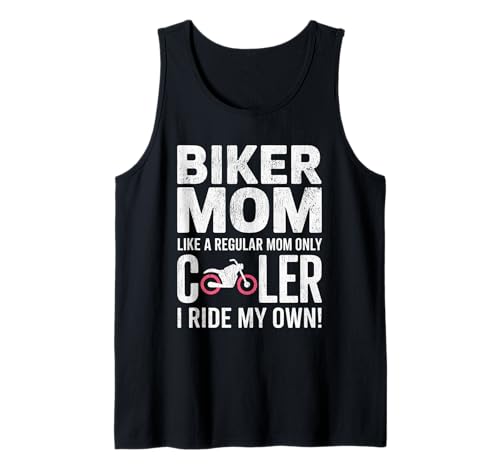 Biker-Mama wie eine Normale Mutter, Aber cooleres Lustiges Motorrad Tank Top von Biker Mom Design Apparel