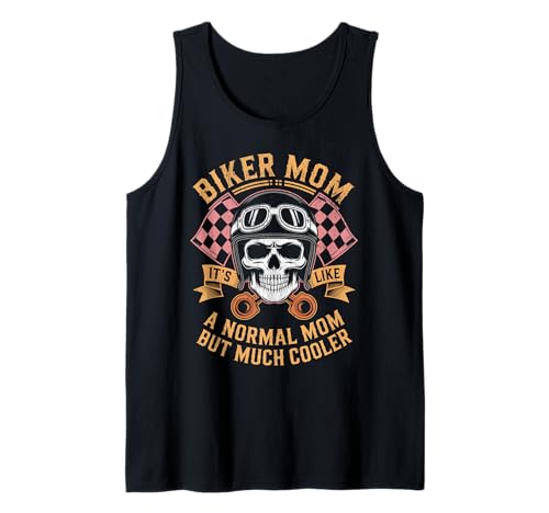 Biker-Mama wie eine Normale Mutter, Aber cooleres Lustiges Motorrad Tank Top von Biker Mom Design Apparel