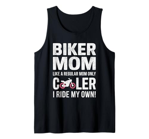 Biker-Mama wie eine Normale Mutter, Aber cooleres Lustiges Motorrad Tank Top von Biker Mom Design Apparel