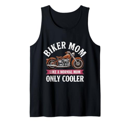 Biker-Mama wie eine Normale Mutter, Aber cooleres Lustiges Motorrad Tank Top von Biker Mom Design Apparel