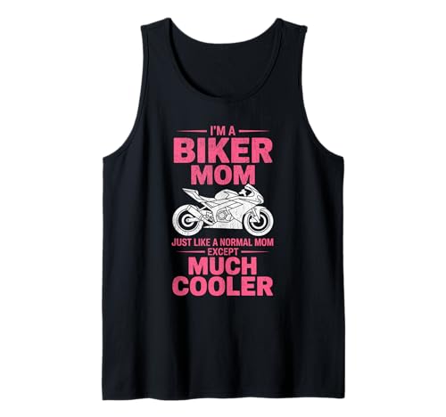 Biker-Mama wie eine Normale Mutter, Aber cooleres Lustiges Motorrad Tank Top von Biker Mom Design Apparel