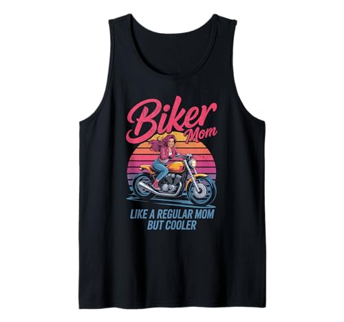 Biker-Mama wie eine Normale Mutter, Aber cooleres Lustiges Motorrad Tank Top von Biker Mom Design Apparel
